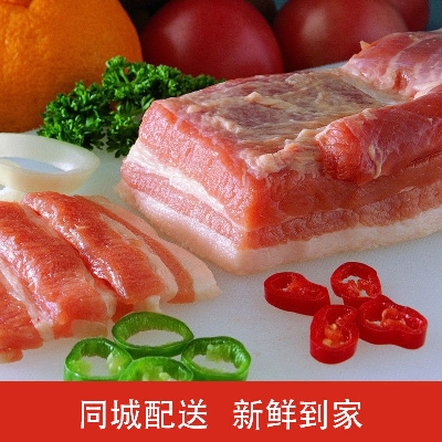 農戶自家養殖現宰殺的大豬鮮豬肉五花肉